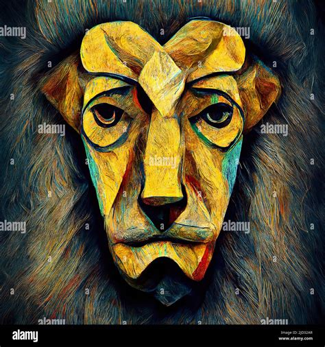 Abstract Lion Head Stock Photo Alamy