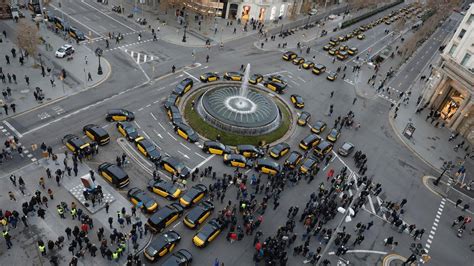 La huelga de taxis colapsará la Gran Via y el Paseo de Gracia este