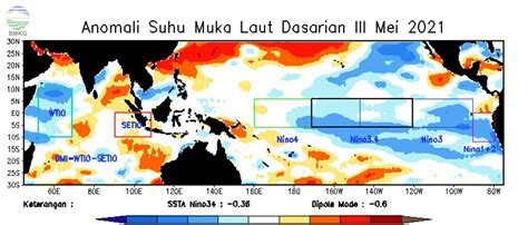 Analisis Dinamika Atmosfer Dasarian III Mei 2021 BMKG