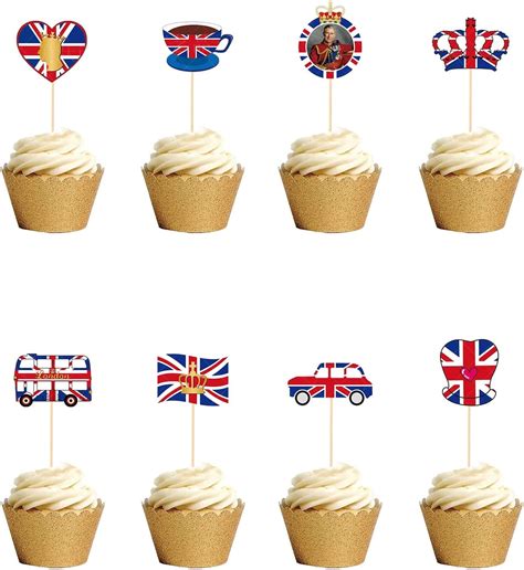 Zzlbzn Cake Toppers Kings Coronation Decorations King Charles Iii