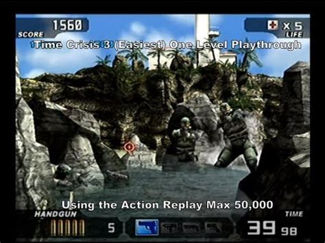 Time Crisis 3 One Level Playthrough Using The Ps2 Action Replay Max 50k