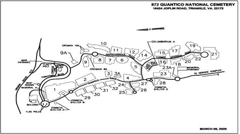 NCA - Map Layout of QUANTICO NATIONAL CEMETERY