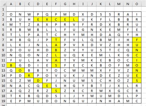 Como HACER Una SOPA DE LETRAS En Excel JUEGOS En Excel Aprende Y