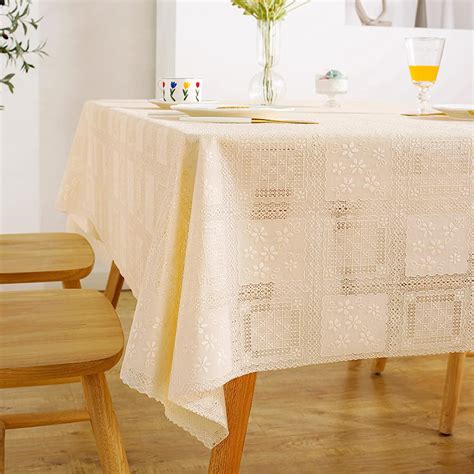 Jialiang Nappe Pvc Rectangulaire Beige X Cm Home Nappe En Toile