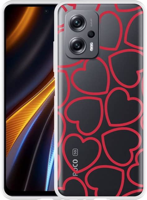 Poco X4 GT Hoesje Hartjes Designed By Cazy Bol