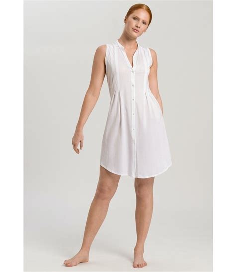 Cotton Deluxe Sleeveless Nightdress White 077952 Hanro Luxurieus