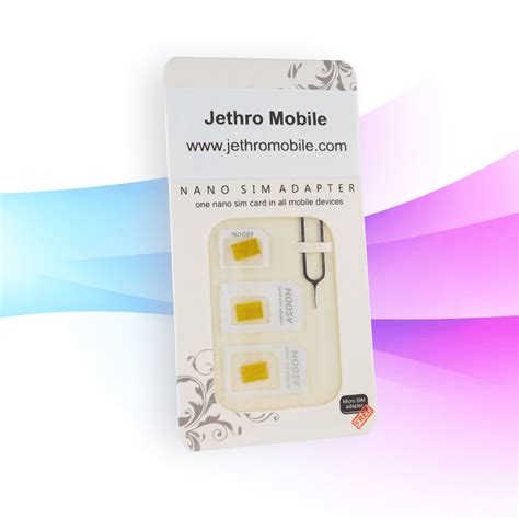 Jethro Mobile SIM Card Adapter 4-in-1 Nano & Micro SIM Card Adapter Kit Converter for Phones ...