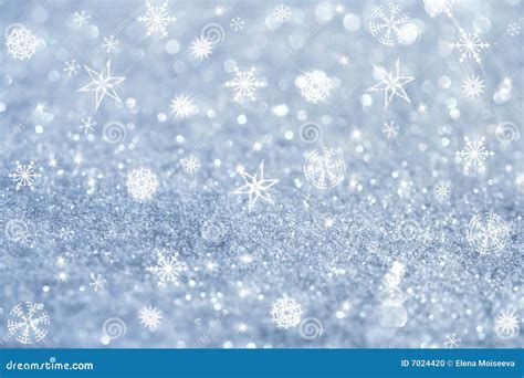 Light Blue Snowflakes And Glitter Sparkles Stock Photo - Image: 7024420