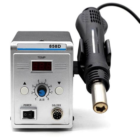 ความรอน Hot Air Handle 858D SMD BGA Rework อปกรณเชอมสายไฟเครองเปาผมอตสาหกรรมบตกร