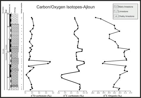 11 Carbon And Oxygen Isotope Curves Through The Stratigraphy Of The