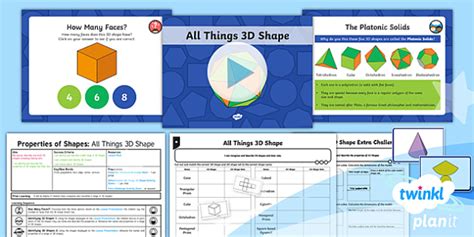 Planit Maths Y Properties Of Shapes D Shapes Lesson Pack