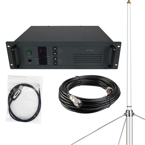 Retevis R W Analog Repeater With Fiberglass Antenna And Coaxial Cable