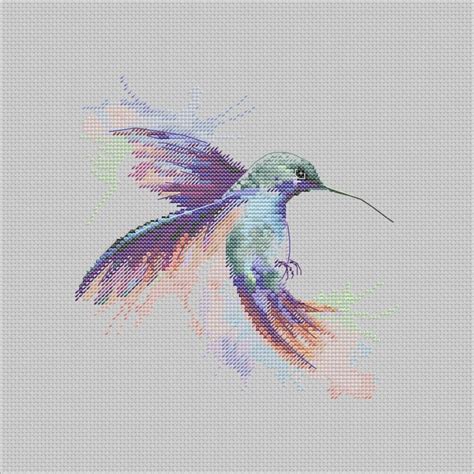 Hummingbird Cross Stitch Pattern in 2022 | Nature cross stitch, Modern ...