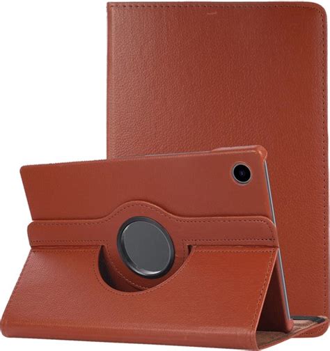 Samsung Galaxy Tab A Hoesje Case Hard Cover Draaibaar Bruin