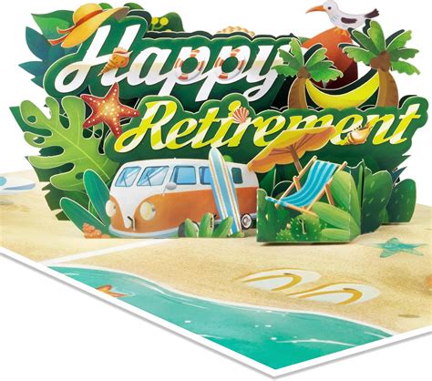 Greeting Art Retirement Card Happy Retirement Card Funny Retirement Card Beach Cards Retirement