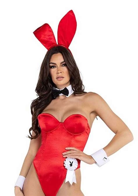 Playboy Women S Red Bunny Costume