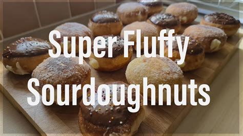 Super Fluffy Sourdough Doughnuts With Cream YouTube