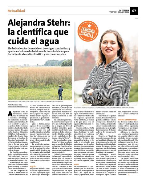 VRID UdeC On Twitter Medios Estrellaconce Alejandra Stehr La