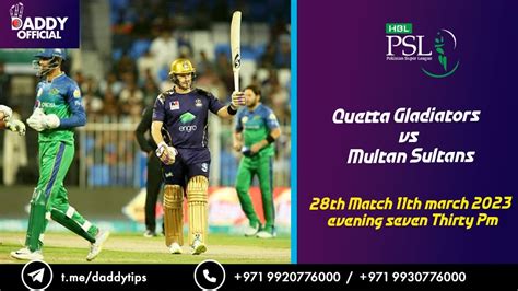 Quetta Gladiators Vs Multan Sultans 28th Match Preview 730 Pm