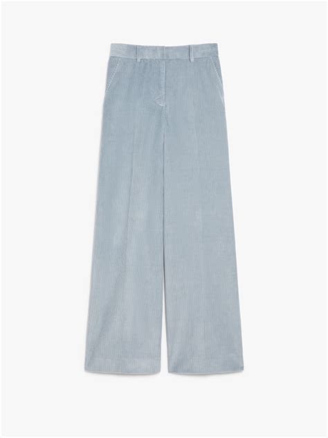 Pantalone Wide Leg In Velluto Cielo Weekend Max Mara