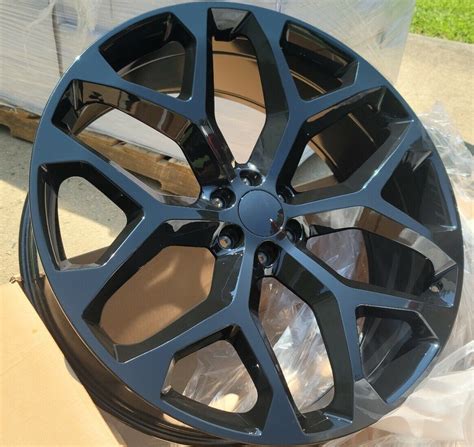 28 Inch Gloss Black Replica G09 Snowflake Wheels Rims 348 CV98