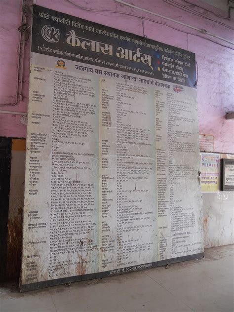 Time Table Jalgaon Bus Sthanak Flickr