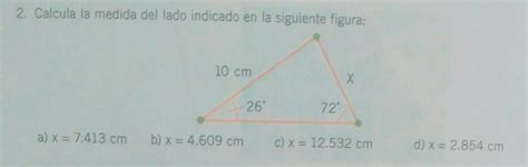 Me Pueden Ayudar A Resolver Este Tri Ngulo Con Procedimientos Porfavor