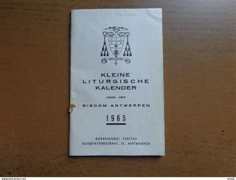 Antwerpen Kleine Liturgische Kalender Voor Het Bisdom Antwerpen 1965