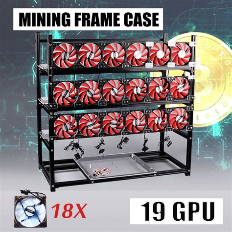 Gpu Aluminum Mining Frame Case Open Air Mining Rig Stackable Frame