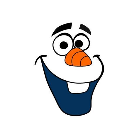 Olaf Face Svg Layered Item Clipart Cricut Digital Vector Cut File