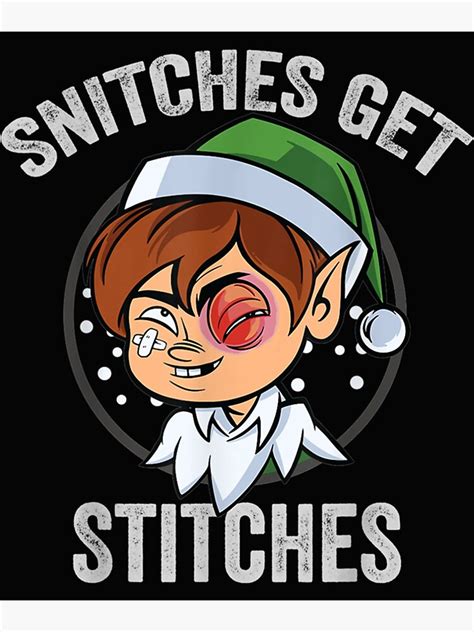 P Ster Snitches Divertidos Get Stitches Elf Xmas Para Puntos De Sutura