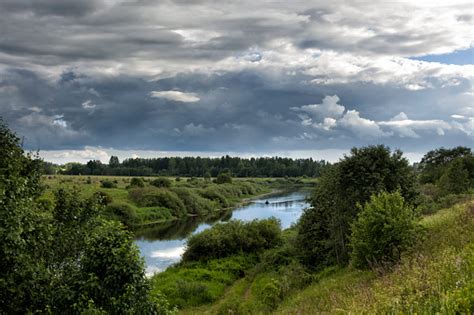 Paisajes Naturales En Un Lugar Histórico Pushkinskiye Gory Rusia Foto