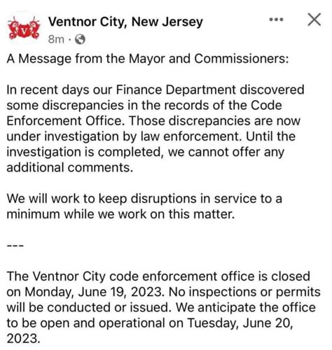 Ventnor Code Enforcement Under Investigation By Atlantic County