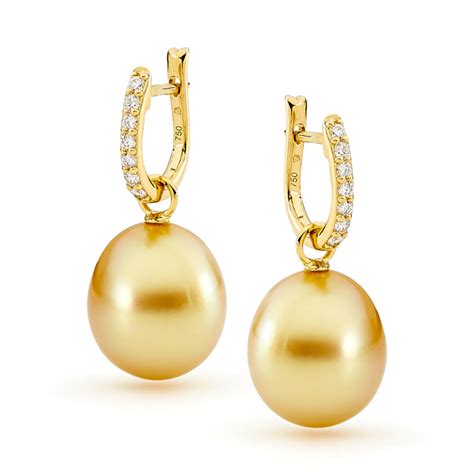 Gold Pearl Earrings Custom Made In Sydney Aquarian Pearls