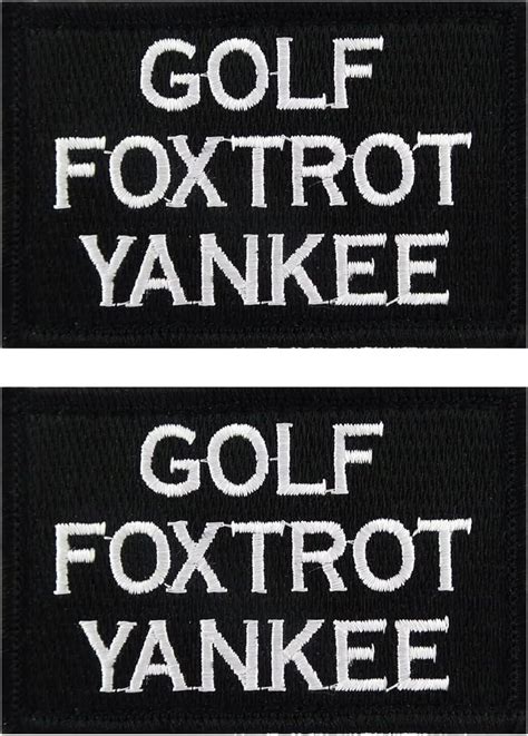 Amazon 2 PCS AliPlus Golf Foxtrot Yankee Patch Embroidered