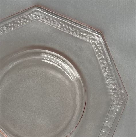 Pink Depression Glass Plates, Vintage Pink Glass Plates, Set of Six - Etsy