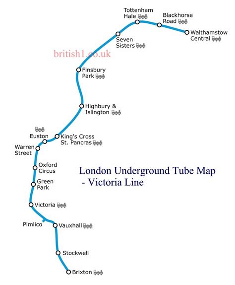 London Underground Tube Map - Victoria Line Map | London underground ...