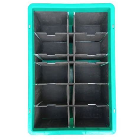 Heavy Duty Plastic Partition Crate Outer Dimension LXWXH