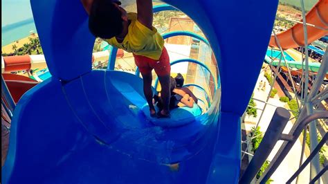 Water Slides At Yal Castle Aquapark In Izmir Pov Youtube