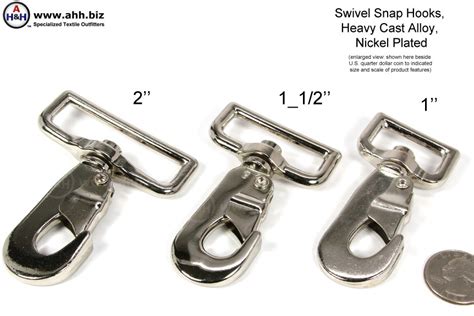 Swivel Snap Hook Nickel plated, Heavy Cast Alloy