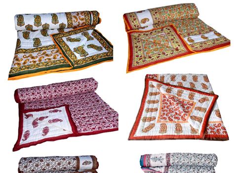 Indian Handmade Quilts Jaipuri Rajasthani Quilt New Year Cotton Quilt