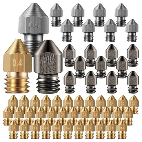 MK8 3D Printer Extruder Nozzle Hardened Steel Brass Nozzle High