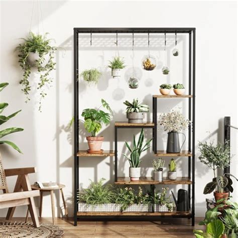 Indoor Plant Stand, 5-tier 70.9" Large Metal Plant Shelf Display Rack ...