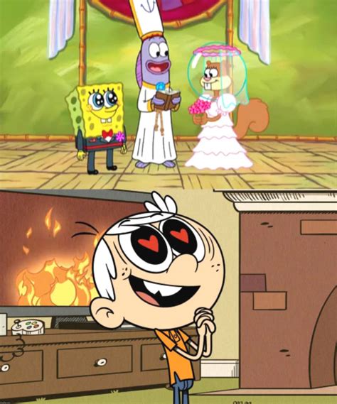 Lincoln's reaction of SpongeBob/Sandy's wedding by SemISkUIZ on DeviantArt