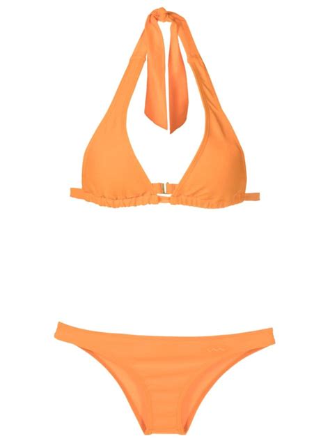 Amir Slama Halterneck Triangle Bikini Farfetch