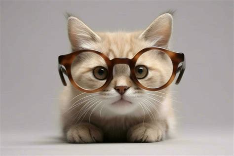 cat cute stylish glasses 30633752 Stock Photo at Vecteezy