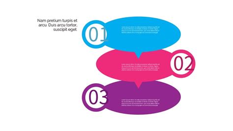 Group Of Three Speech Bubbles In Different Colors Google Slides Theme