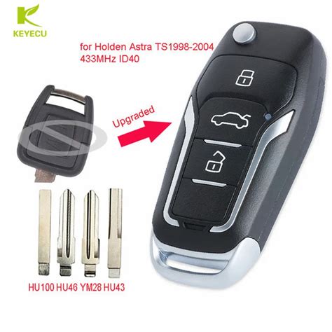 Keyecu Replacement Upgraded Flip Remote Car Key Fob Button Mhz