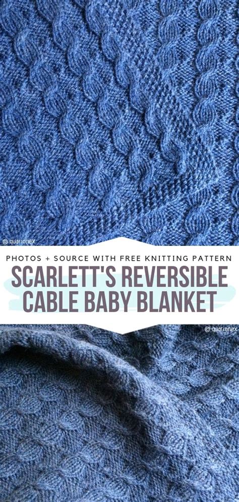 Cable Knitted Baby Blankets Free Patterns