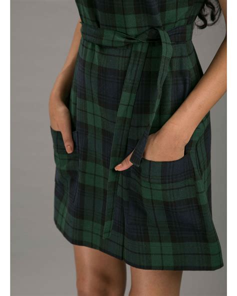 Green plaid dress by POST FOLD | The Secret Label